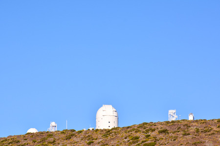 Telescopes of the Teide Astronomical Observatory in Tenerife, Spain.の写真素材
