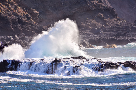Empty Tropical Beach in the Canary Islandsの写真素材