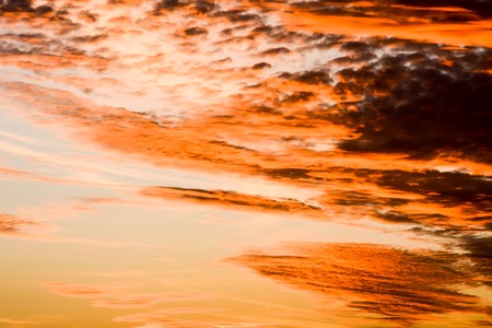 Cloudscape, Colored Clouds at Sunset near the Oceanの写真素材