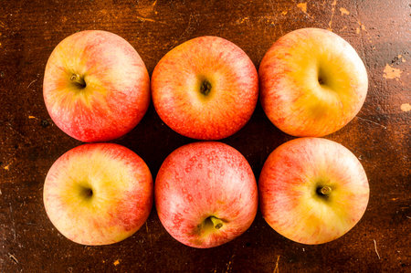 background with fresh red apples