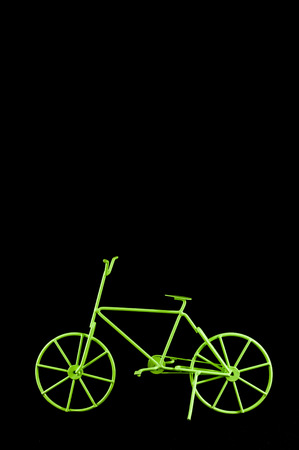 Old Style Vintage Handmade Green Ancient Bicycleの写真素材