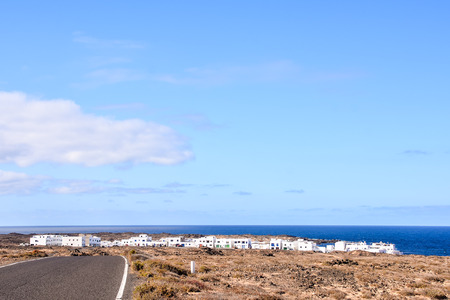 Spanish View Landscape in Tropical Volcanic Canary Islands Spainの写真素材