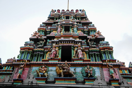 Statue of Hindu God in Indian Templeの写真素材