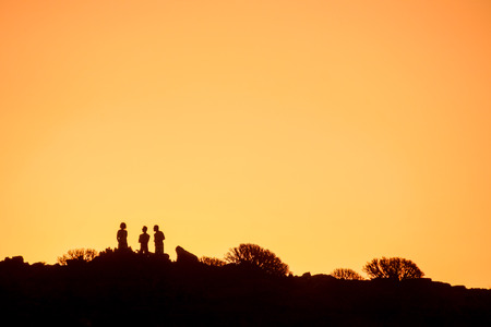 Sun Setting on the Atlantic Ocean in Tenerife Canary Island Spainの写真素材