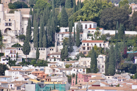 View of the Historical City Granada Andalucia Spainの写真素材
