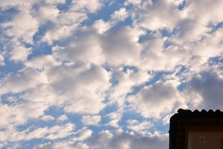 Cloudscape, Colored Clouds at Sunset near the Oceanの写真素材