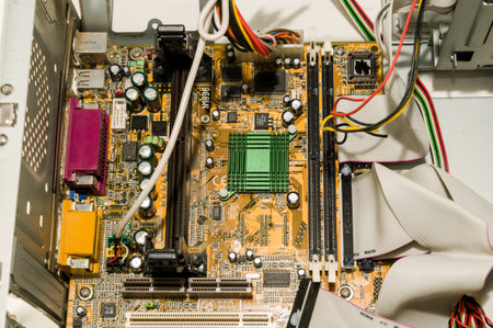 Photo picture of Computer repair concept disassembled pc