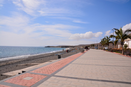 Spanish View Landscape in Tropical Volcanic Canary Islands Spainの写真素材