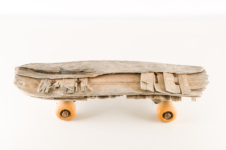 Photo Picture of a Vintage Style Concued Skateboard Backgroundの写真素材