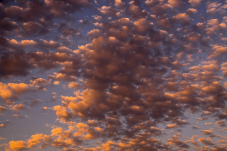 Cloudscape, Colored Clouds at Sunset near the Oceanの写真素材