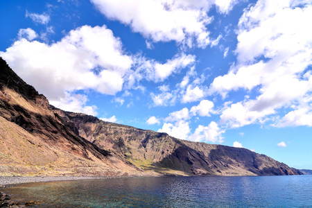 Roque de Bonanza beach in El Hierro Canary islands Spainの写真素材