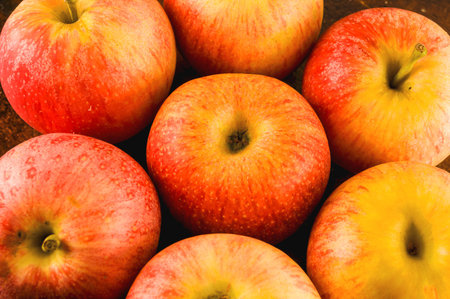 background with fresh red apples