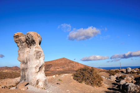 Spanish View Landscape in Tropical Volcanic Canary Islands Spainの写真素材