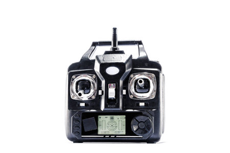 Technology Copter closeup Aircraft Drone Quadrocopter with a raised chassis