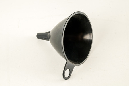 Close-up of funnel Object on a White Backgroundの写真素材