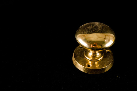 Close-up of handle pull Object on a Black Backgroundの写真素材