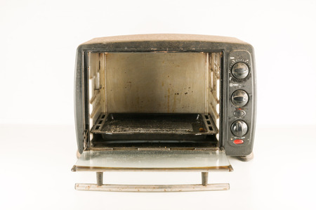 small electric oven isolated in the kitchenの写真素材