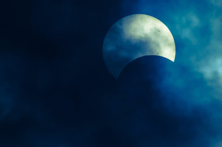 Partial Solar Eclipse on a Cloudy Day 03.11.2013