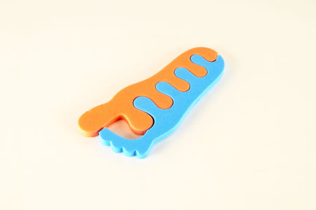 Close-up of plastic foot Object on a White Background