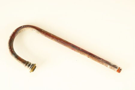 Close-up of copper tube Object on a White Background