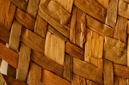 Photo of Brown Textured Braided Vimini Wood Background