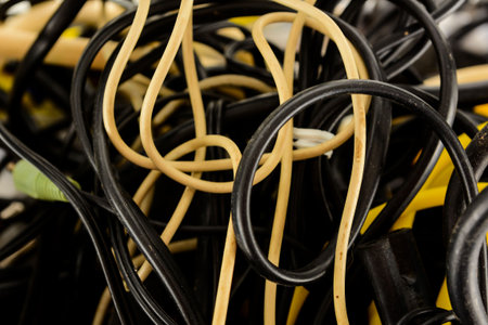 Electrical equipment cables Background and texture pattern