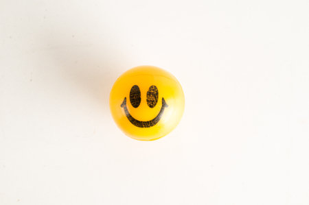 Close-up of smile face Object on a White Background