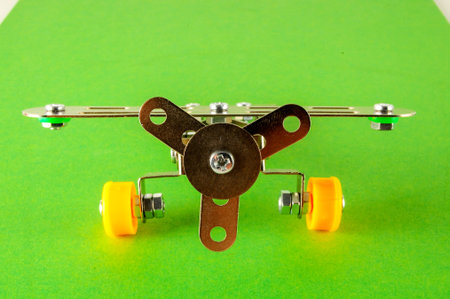 Photo picture of a Small toy metal plane airplane
