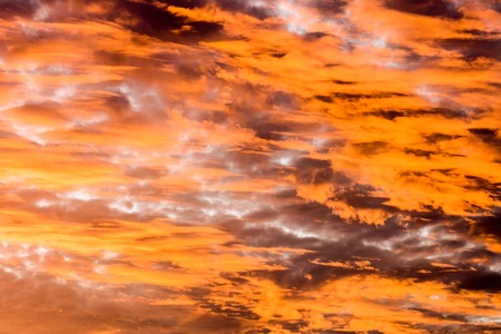 Cloudscape, Colored Clouds at Sunset near the Oceanの写真素材