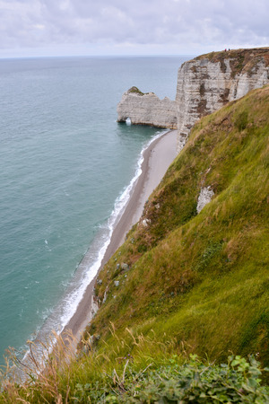 Photo Picture of Falaise d'Amont Etretat City Normandy France Europeの写真素材