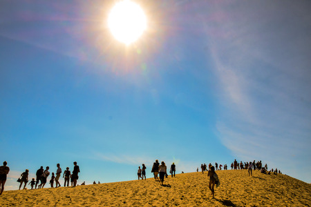 Photo picture Famous dune of Pyla the highest desert dune in Europe France.の写真素材