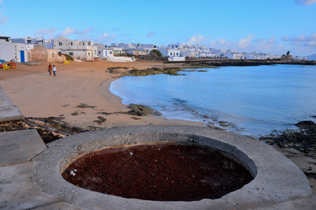 Spanish View Landscape in La Graciosa Lanzarote Tropical Volcanic Canary Islands Spain