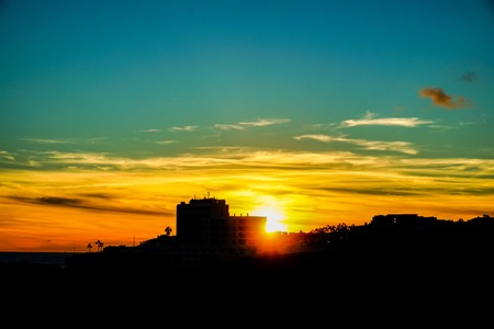 Spanish View Landscape in Tropical Volcanic Canary Islands Spainの写真素材