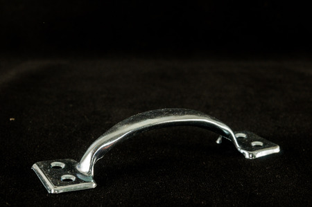 Photo picture of Metal case handle Aluminium background,の写真素材