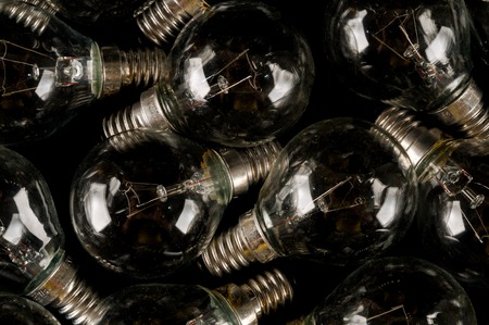 Texture Background with a lot of light bulbsの写真素材