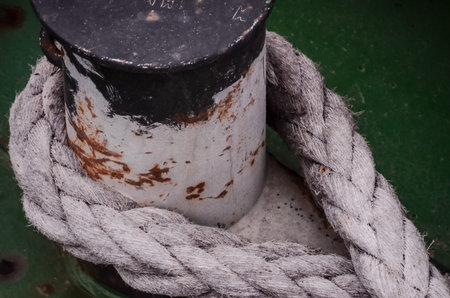 Picture of an Old Vintage Naval Rope