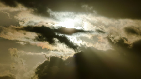 Cloudscape, Colored Clouds at Sunset near the Oceanの写真素材