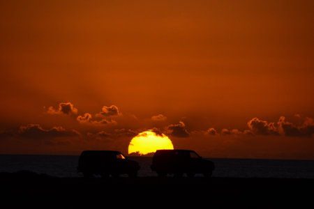 Photo Picture of a Beautiful Colored Sunsetの写真素材