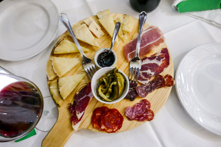 Photo Picture Image of typical italian food cheese ham salami sausage jamの写真素材