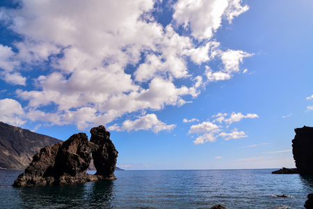 Roque de Bonanza beach in El Hierro Canary islands Spainの写真素材