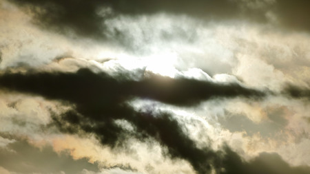 Cloudscape, Colored Clouds at Sunset near the Oceanの写真素材