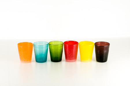 Photo picture of Modern color glass vases backgroundの写真素材