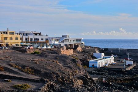 Spanish View Landscape in El Cotillo Fuerteventura Tropical Volcanic Canary Islands Spain