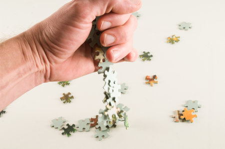 Photo picture of Jigsaw puzzle Background or texture