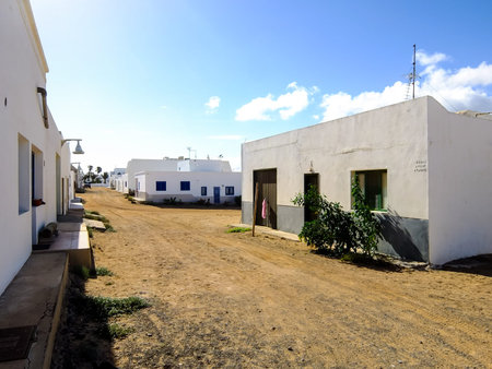 Spanish View Landscape in La Graciosa Lanzarote Tropical Volcanic Canary Islands Spain