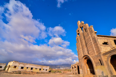 Abandoned Buildings of a Military Base in Tenerife Canary Islands Spainの写真素材