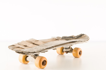 Photo Picture of a Vintage Style Concued Skateboard Backgroundの写真素材