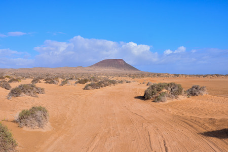Spanish View Landscape in La Graciosa Lanzarote Tropical Volcanic Canary Islands Spainの写真素材