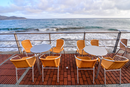 Canteras beach Las Palmas de Gran Canaria Spainの写真素材