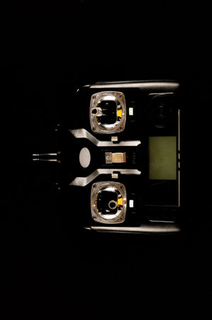Technology Copter closeup Aircraft Drone Quadrocopter with a raised chassis
